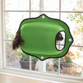 Лежак на вікно для котів K&H Ez Mount Window Pod 69 см x 20 см х 51 см, зелений - Інтернет-магазин спільних покупок ToGether