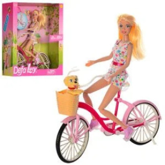 Лялька DEFA 8276 велосипед, собачка, 2 види, кор., 29,5-31,5-9,5 см. - Інтернет-магазин спільних покупок ToGether