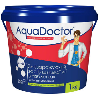 Хімія для басейнів AquaDoctor C–60T Шок хлор у таблетках, 1 кг 017509 - Інтернет-магазин спільних покупок ToGether