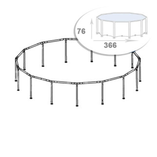 Каркас Intex 88210. Розмір 366 x 76 см (Metal Frame) - Інтернет-магазин спільних покупок ToGether