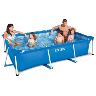 Каркасний басейн Intex 28270 - 2, 220 х 150 х 60 см, блакитний (тент, підстилка) - Інтернет-магазин спільних покупок ToGether