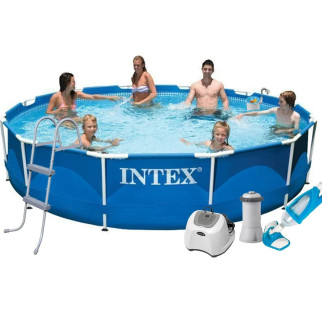 Каркасний басейн Intex 28210 - 7, 366 x 76 см (4 г/год, 3785 л/год, тент, підстилка, драбина, набір для - Інтернет-магазин спільних покупок ToGether
