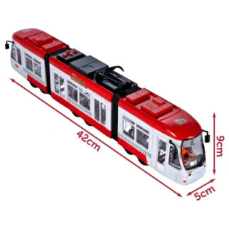 Іграшка модель Трамвай K1114, 48,5*7,5*13,5 (Червоний) - Інтернет-магазин спільних покупок ToGether