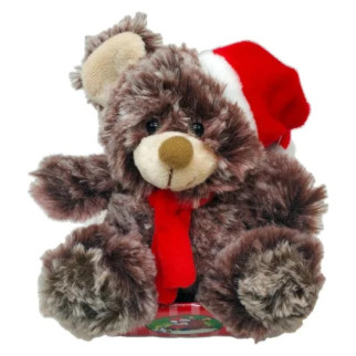 М'яка іграшка MC1571, ведмедик Санта (Коричневий) - Інтернет-магазин спільних покупок ToGether