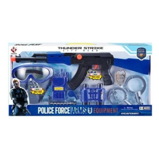 Набір поліцейського P016C автомат  трещітка, маска, рація, ніж, наручники, бінокль, кор.,53-26-4 см. - Інтернет-магазин спільних покупок ToGether