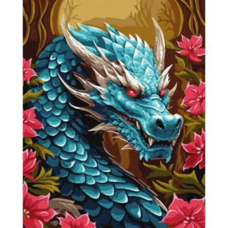Картина за номерами "Могутній дракон з фарбами металік extra" art_selena_ua KHO5114, 40x50см - Інтернет-магазин спільних покупок ToGether