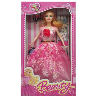 Лялька типу Барбі 1219-5-1 у бальній сукні  (Рожевий з трояндою) - Інтернет-магазин спільних покупок ToGether