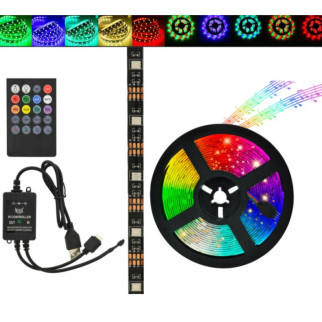 Світлодіодна стрічка SMD 5050 RGB LED 5 м IP65 з пультом і блоком живлення USB, 5м, Стрічка світлодіодна 5050 - Інтернет-магазин спільних покупок ToGether