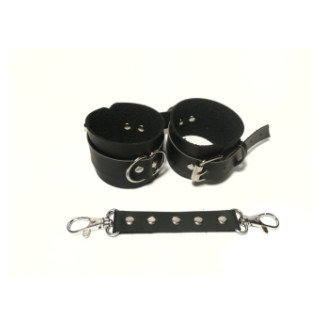 Шкіряні наручники чорні С-М - Інтернет-магазин спільних покупок ToGether