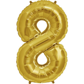 Кулька фольгована цифра 8 золото - Інтернет-магазин спільних покупок ToGether