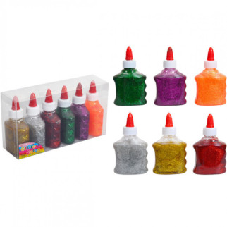 Набір Клей з блискітками по 90 мл 6 кольорів - Інтернет-магазин спільних покупок ToGether
