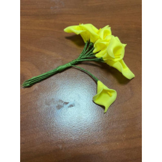 Квітка кала жовта на ніжці, фоміран - Інтернет-магазин спільних покупок ToGether