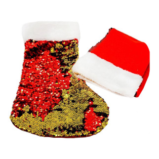 Шкарпетка "З Різдвом" для подарунків з пайетками золото - Інтернет-магазин спільних покупок ToGether