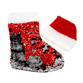 Шкарпетка "З Різдвом" для подарунків з пайетками срібло - Інтернет-магазин спільних покупок ToGether