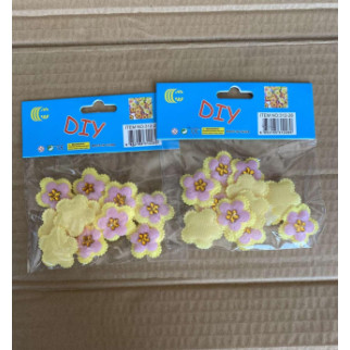 Фетрові квіточки для декору 3см Жовті - Інтернет-магазин спільних покупок ToGether