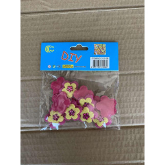 Фетрові квіточки для декору 3см Рожеві+жовті - Інтернет-магазин спільних покупок ToGether