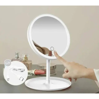 Дзеркало для макіяжу Supretto зі світлодіодним підсвічуванням настільне Біле - Інтернет-магазин спільних покупок ToGether
