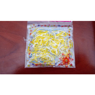 Пакет гумок для плетення браслетів жовто-біла - Інтернет-магазин спільних покупок ToGether