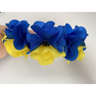 Обруч вінок синьо-жовтий з квіточками - Інтернет-магазин спільних покупок ToGether