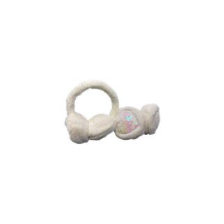 Хутряні дитячі навушники пайетки серце білі - Інтернет-магазин спільних покупок ToGether