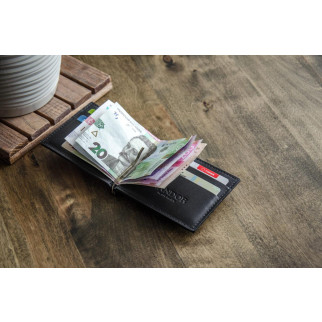 Шкіряний прижим гаманець чорний - Інтернет-магазин спільних покупок ToGether