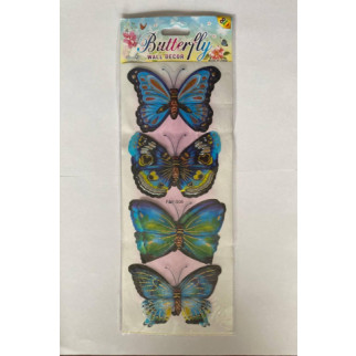 Комплект декоративних 3d метеликів №5. Наклейки метелика для декору приміщень 4 шт - Інтернет-магазин спільних покупок ToGether