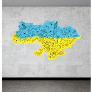 Інтер'єрна наліпка на стіну Карта України 230*150 см - Інтернет-магазин спільних покупок ToGether