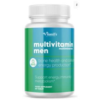 Дієтична добавка "Мультивітамінний комплекс для чоловіків" Vitanil's, 60 таблеток - Інтернет-магазин спільних покупок ToGether