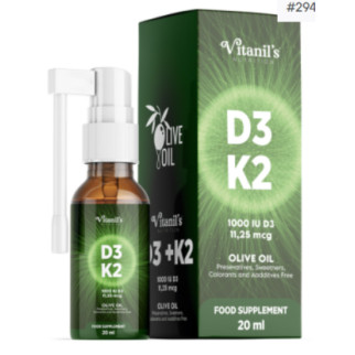 Дієтична добавка у краплях "Рідкі вітаміни D3 та К2" Vitanil's, 20 мл - Інтернет-магазин спільних покупок ToGether