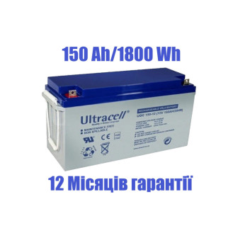 Акумулятор Ultracell UCG150-12 12 V 150 Ah GEL (гелевий, напруга 12 В, ємність 150 А/год) - Інтернет-магазин спільних покупок ToGether