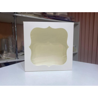 Коробка для кондитерських виробів з вікном, подарункова (150х150х60 мм) - Інтернет-магазин спільних покупок ToGether