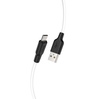 Кабель HOCO X21 Plus USB to Micro 2.4A, 2m, silicone, silicone connectors, Black+White (6931474713834) - Інтернет-магазин спільних покупок ToGether