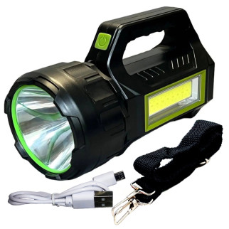 Ручний ліхтар-прожектор на акумуляторі Haoerliang HEL-T95-LED+COB, USB, Power Bank на сонячній батареї - Інтернет-магазин спільних покупок ToGether