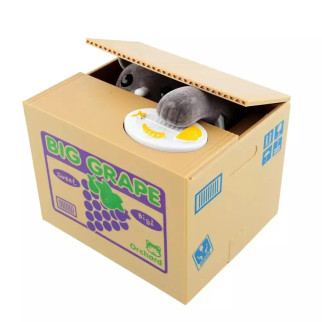 Дитячий іграшковий сейф скарбничка UKC 8805 Крадійка монет у коробці Big Grape Кішка - Інтернет-магазин спільних покупок ToGether