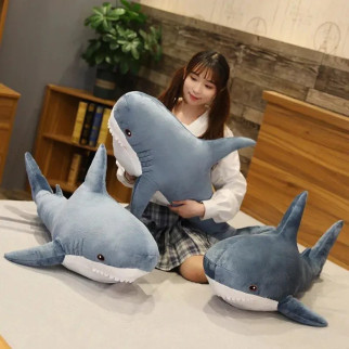 Акула м'яка іграшка для обіймашок із Сіра (60 см) | Подушка іграшка акула дитяча іграшка Сіра - Інтернет-магазин спільних покупок ToGether