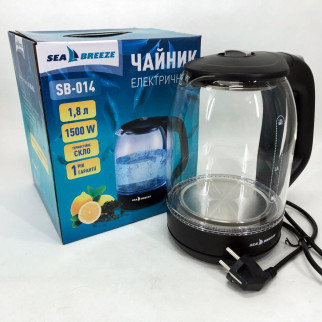 Чайник електричний SeaBreeze SB-014, прозорий чайник з підсвічуванням, електрочайник з підсвічуванням - Інтернет-магазин спільних покупок ToGether