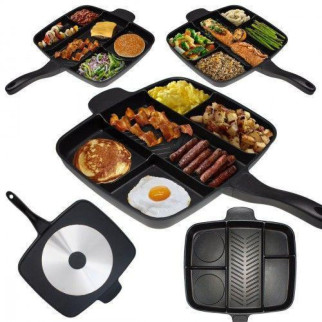 Сковорода універсальна Magic Pan 5 в 1, побутова антипригарна сковорода на 5 відділень для кухні - Інтернет-магазин спільних покупок ToGether
