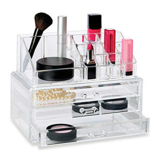 Настільний акриловий органайзер для косметики Cosmetic Storage Box, Бокс-органайзер для косметики 3 дверцята - Інтернет-магазин спільних покупок ToGether