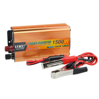 Перетворювач автомобільний інвертор напруги UKC 12-220V 1500W + USB Gold - Інтернет-магазин спільних покупок ToGether
