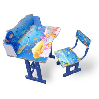 Парта дитяча зі стільцем з регульованою висотою  синій - Інтернет-магазин спільних покупок ToGether