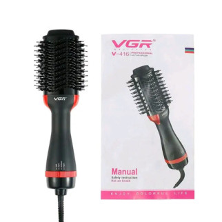 Потужний стайлер фен/щітка/гребінець для укладання волосся VGR V416 1000W Чорний - Інтернет-магазин спільних покупок ToGether