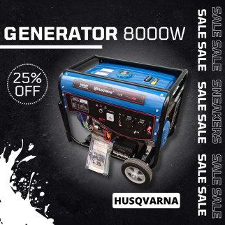 Бензиновий електрогенератор HUSQVARNA G8000P 8кВт / Електрогенератор 8кВт / Бензинова станція - Інтернет-магазин спільних покупок ToGether