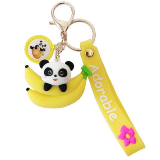 Брелок на рюкзак Jsstore ключі Панда з бананом і квіточкою - Інтернет-магазин спільних покупок ToGether