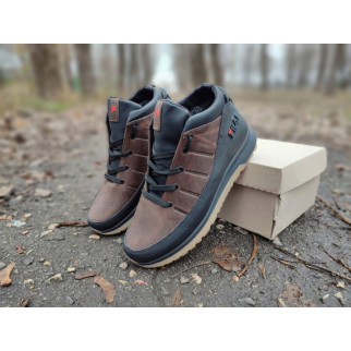   зимові шкіряні кросівки FILLA коричневі  - Інтернет-магазин спільних покупок ToGether