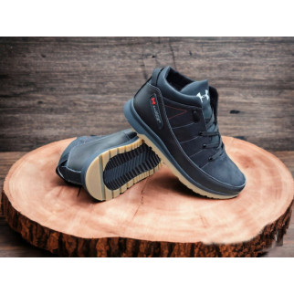   зимові шкіряні кросівки Under чорні  - Інтернет-магазин спільних покупок ToGether