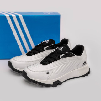 шкіряні кросівки Adidas колір білий/ чорний  - Інтернет-магазин спільних покупок ToGether