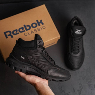 зимові шкіряні ботинки  Reebok  чорні  - Інтернет-магазин спільних покупок ToGether
