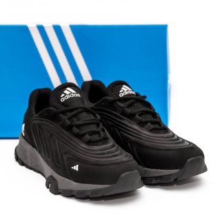 шкіряні кросівки Adidas  колір чорний/ сірий  - Інтернет-магазин спільних покупок ToGether