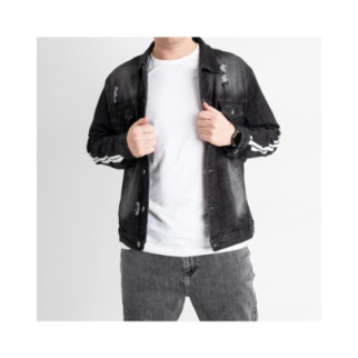 Джинсовая куртка серо-черная с полосками - Інтернет-магазин спільних покупок ToGether