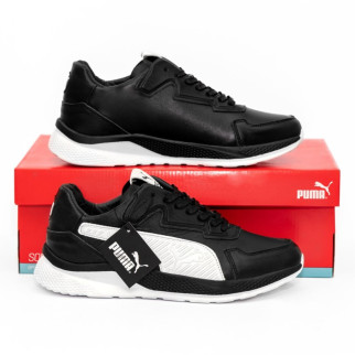 шкіряні кросівки Puma колір чорний білий  - Інтернет-магазин спільних покупок ToGether